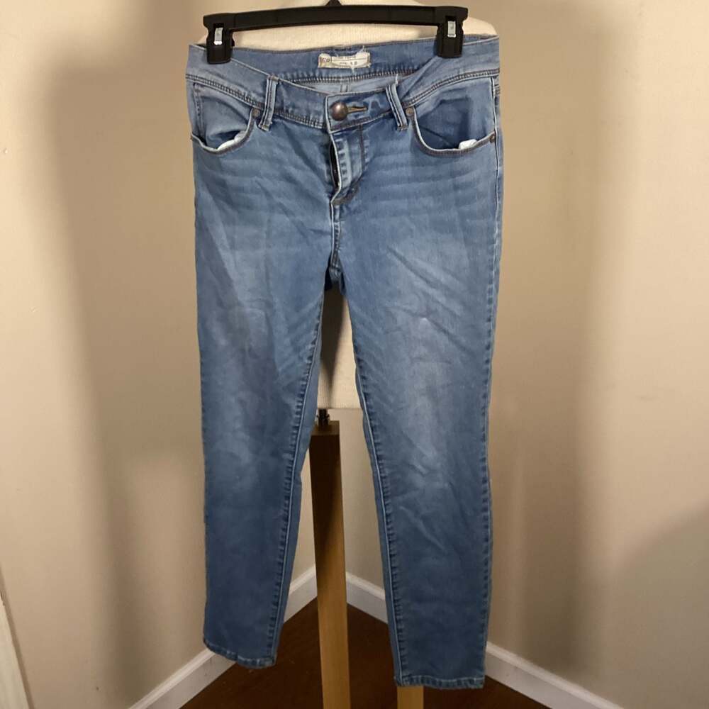 Free People Women's W28 Low Rise Skinny Jeans Medium Wash Blue Denim